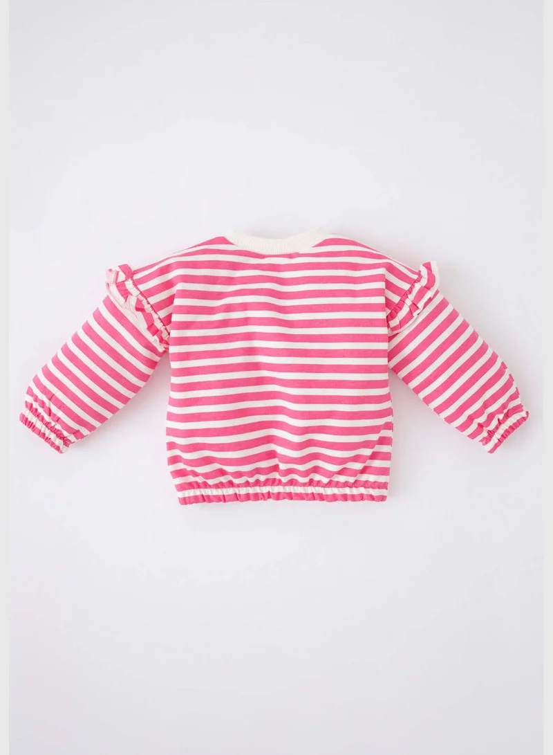 DeFacto BabyGirl Bike Neck Long Sleeve Knitted Sweatshirt