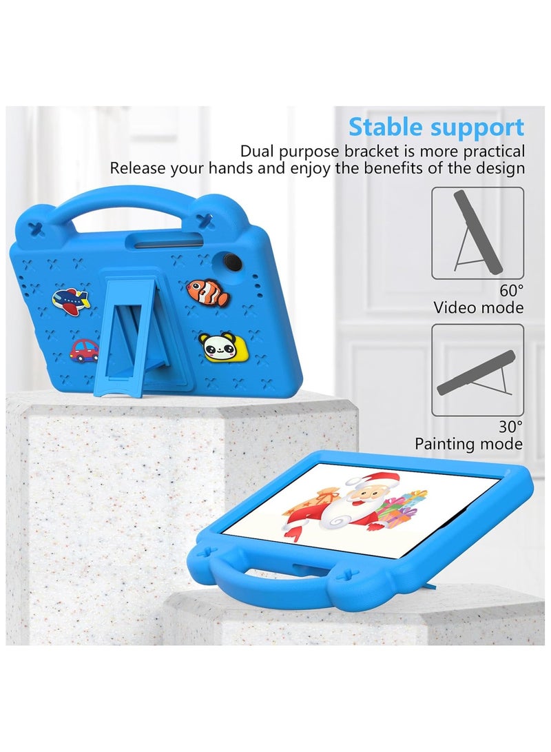 عام متوافق مع سامسونج جالاكسي تاب ايه 9 (2023) ، حافظة واقية ضد الصدمات مع حامل مقبض بحزام كتف ، خفيف الوزن مناسب للأطفال من ايفا ، مقاوم للسقوط - Image 4