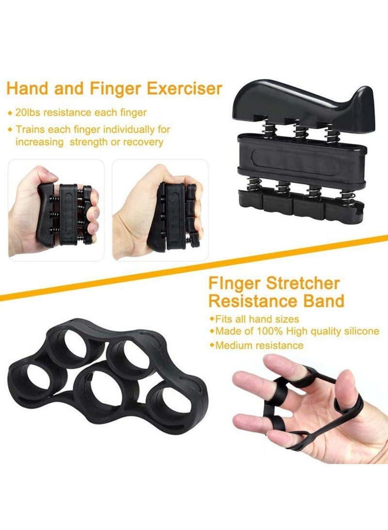كيل › مجموعة من 6 قطع من أدوات تقوية قبضة اليد القابلة للتعديل – مجموعة أدوات تمرين الساعد والمعصم والأصابع، جهاز تدريب القبضة المانع للانزلاق، حلقة مقاومة الأصابع، مثالية للياقة البدنية وتخفيف التوتر والتعافي - Image 4