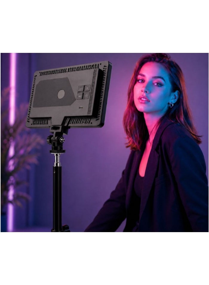 بلوكاما مصباح فيديو LED RGB من بلوكاما U480 برو بقوة 20 واط، ضوء تعبئة تصوير قابل لإعادة الشحن ببطارية 5000 مللي أمبير - Image 2