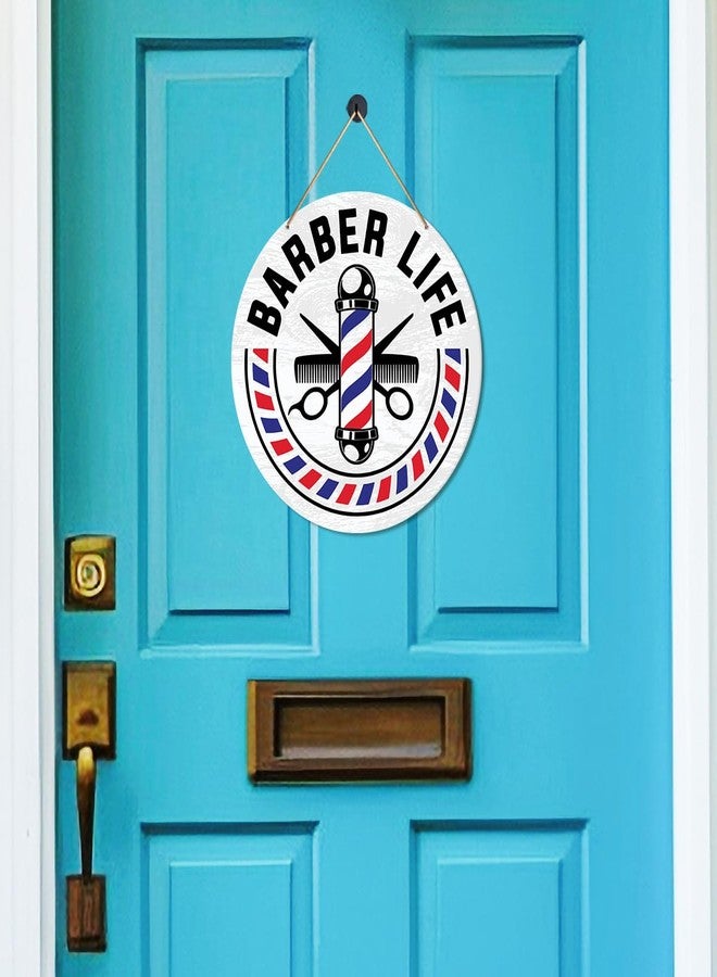 Muktoujaumai Salon Wall Decor, Barber Shop Hanging Sign Decor Farmhouse Wall Decoration Wood Sign, Gift for Barbers Hairdresser Hairstylist, Barber Life - Image 3