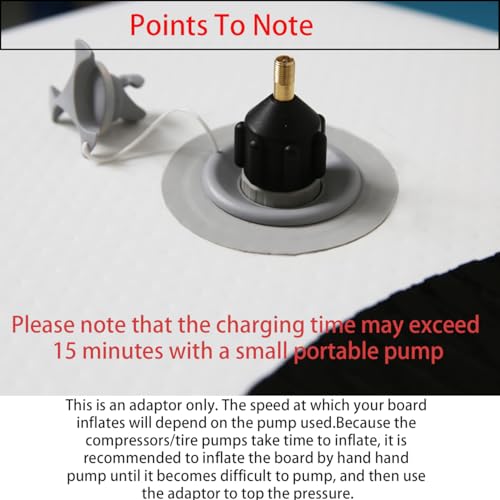 HEYTUR Inflatable Boat SUP Pump Adaptor Standard Schrader Conventional Air Pump Air Valve Adapter Spoke Plate Attachment(Black) - Image 4