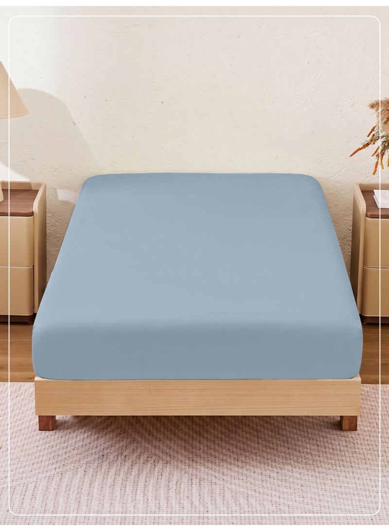 Donetella 1 Pcs Single Fitted Sheet 90x200 cm | OEKO-TEX Certified Brushed Microfiber Deep Pocket Sheet with All Around Elastic | Ultra Soft, Wrinkle Resistant, Easy Care, Safe for Sensitive Skin - Image 1
