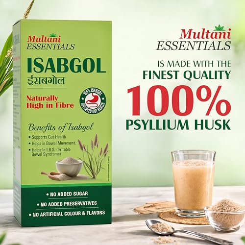 Multani Essentials Isabgol (Pack of 3 (100gm each) | Psyllium Husk Powder | Gut Health And Irritable Bowel Syndrome | Chemical Free | No Added Sugar Or Artificial Flavour | 100% Isabgol | Bowel Movement | Digestion - Image 3