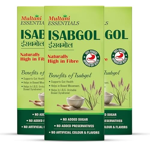 Multani Essentials Isabgol (Pack of 3 (100gm each) | Psyllium Husk Powder | Gut Health And Irritable Bowel Syndrome | Chemical Free | No Added Sugar Or Artificial Flavour | 100% Isabgol | Bowel Movement | Digestion - Image 1