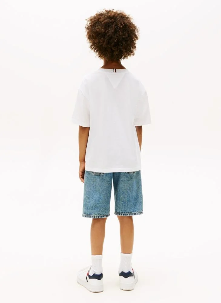 تومي هيلفيغر Kids Essential Crew Neck T-Shirt