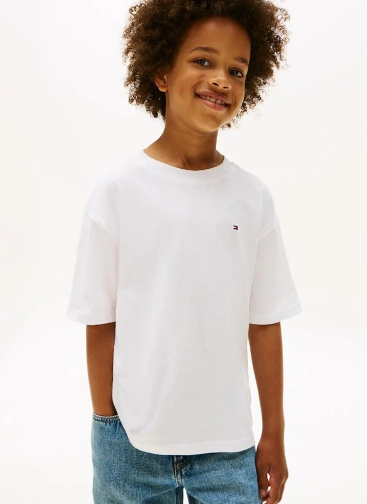 تومي هيلفيغر Kids Essential Crew Neck T-Shirt