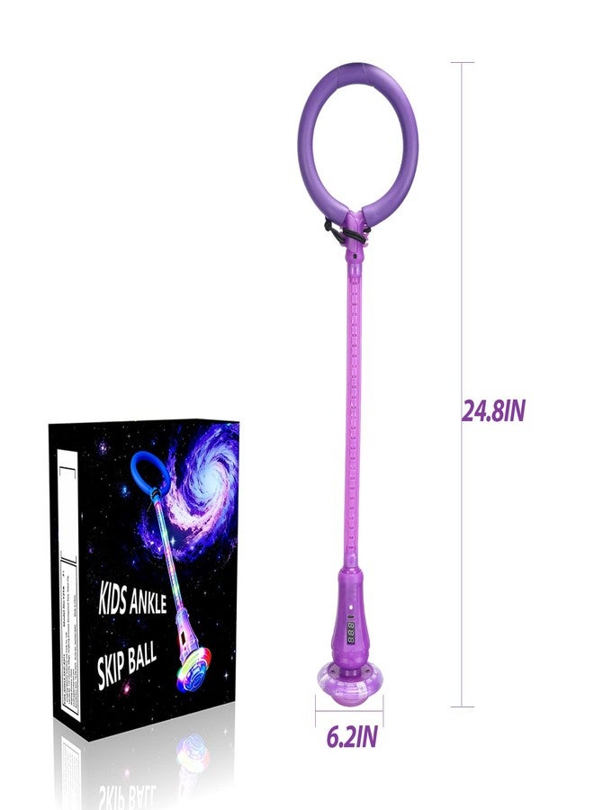 Mfcir Rechargeable Skip Ball for Kids,Ankle Flashing Jump Toy Purple with LED Lights and Digital Counter, Girls Women Birthday, for Age 5 6 7 8 9 10 11 12,Indoor Outdoor Outside Sports Games - Image 5