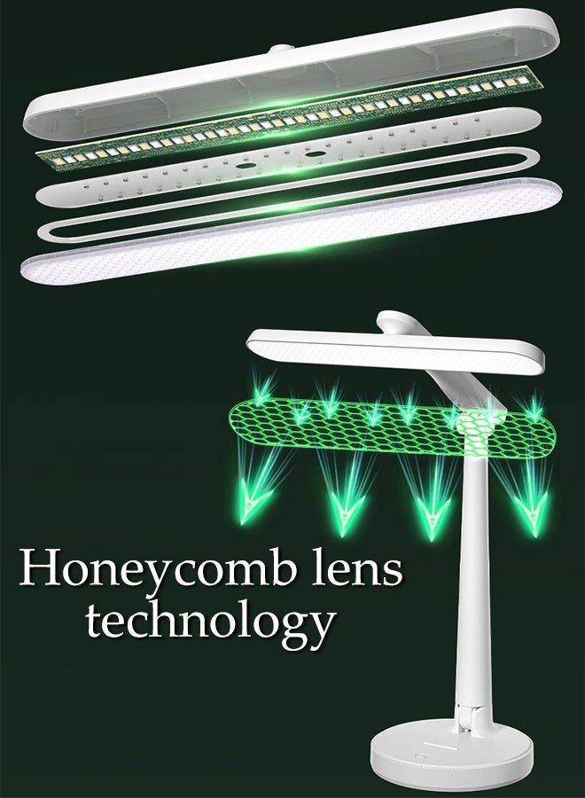 DUNISO LED Desk Lamp for Home and Office, Eye-Caring Reading Light with Detachable Pen Holder,Dimmable Bedside  Lamps , 3 Color Modes and 180° Rotating head - Image 3