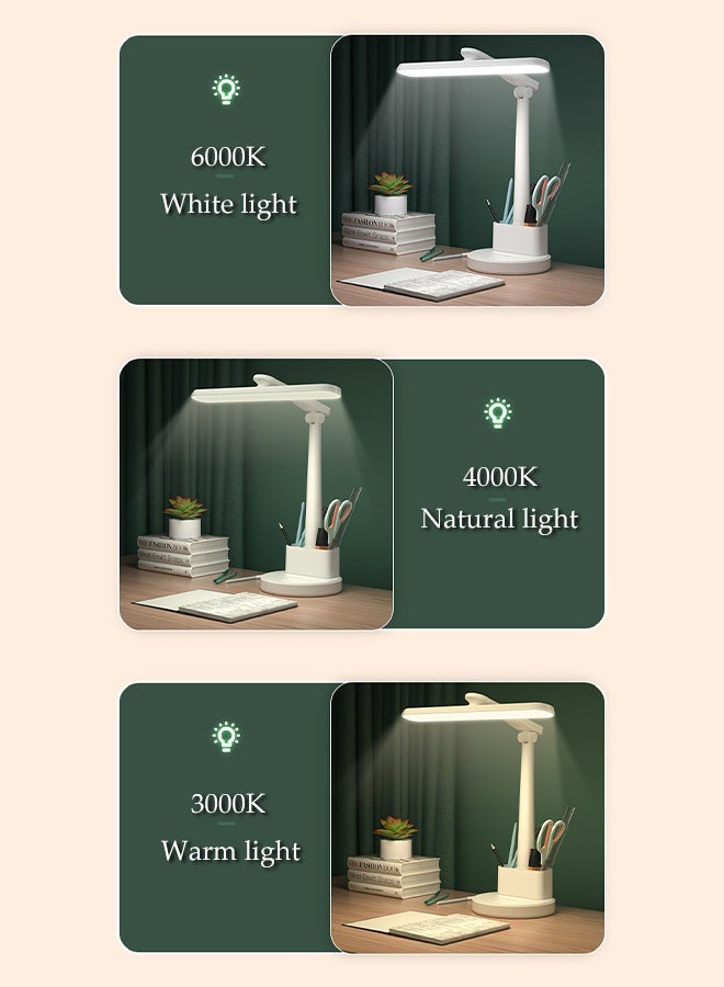 DUNISO LED Desk Lamp for Home and Office, Eye-Caring Reading Light with Detachable Pen Holder,Dimmable Bedside  Lamps , 3 Color Modes and 180° Rotating head - Image 4