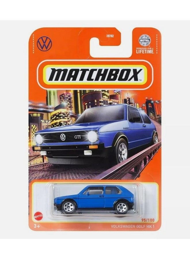 MATCHBOX Matchbox Volkswagen Golf MK1 95/100 1:64 Scale Die-Cast Vehicle, Blue 