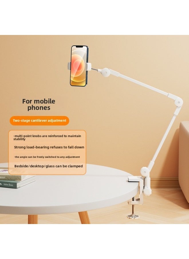 Generic - Mobile Phone Desktop Bracket Bedside Tablet Support Frame Live TV Live Dormitory Bedside Lazy People Chasing Drama Mobile Phone Tablet Clip-Color:[special Model For Mobile Phones *white] The Structure Is Stable And Upgraded To 4-7inch Mobile Phones - Image 1