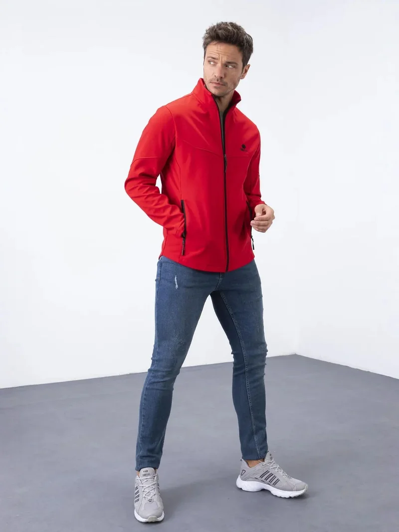 تومي لايف TOMMY Men's Solid Scuba Zip-Front Jacket