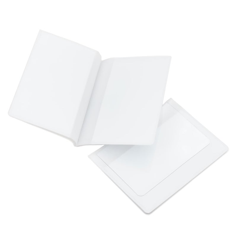 AG DAILY ESSENTIALS Pack of 2 Plastic Wallet Inserts, Double Sided, Clear Vinyl Picture and Card Holder, Made to Hold Credit Cards on Both Sides (Trifold) - Image 1