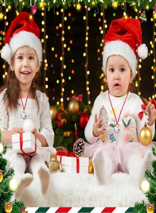 Gejoy 64 Pieces Christmas Bell Necklaces Large Bell Necklaces for Craft Holiday Party Supplies (Silver Bell) - Image 4