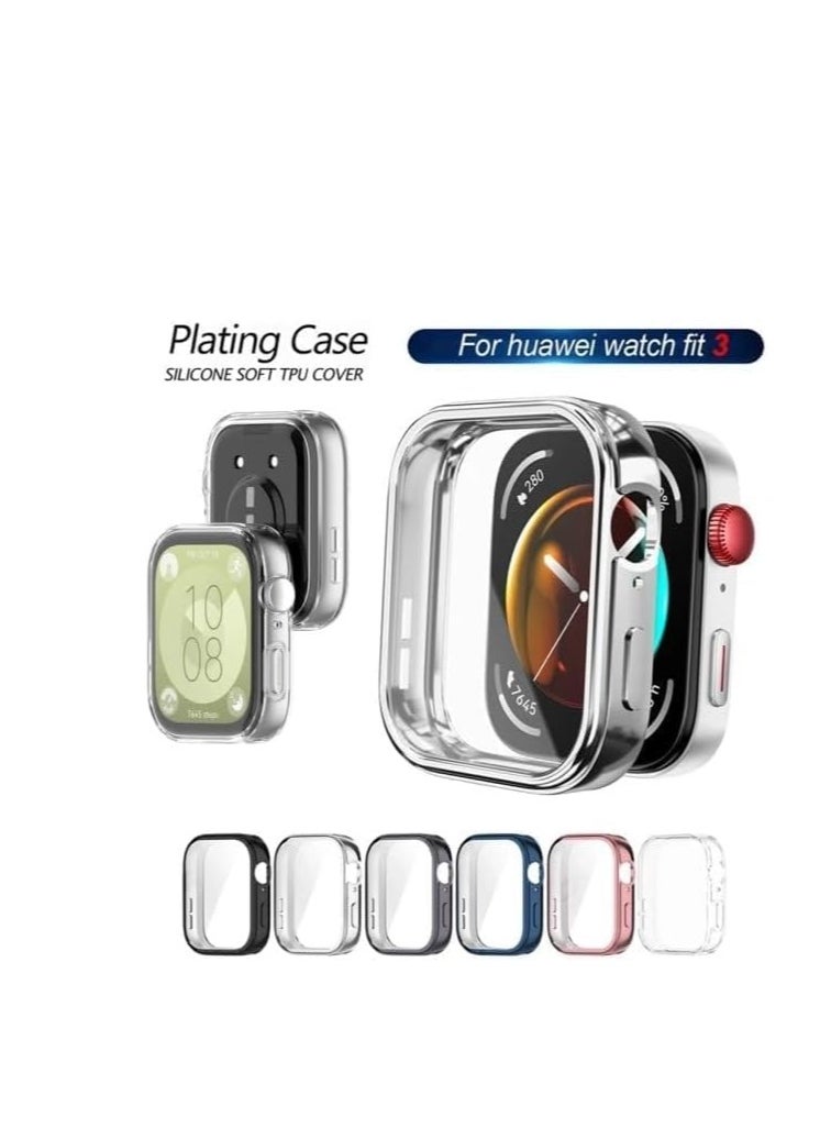 Generic Case Compatible with Huawei Watch Fit 3 (2024) Protective Case Flexible TPU Screen Protector Case Scratch-Resistant Cover Protective Case for Huawei Watch...  - Image 2