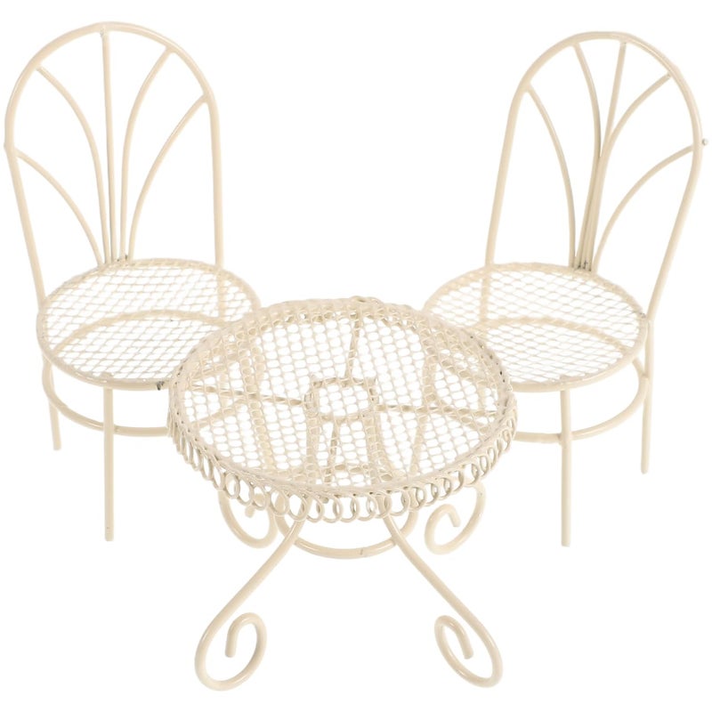BESPORTBLE Miniature Garden Furniture Set Fairy Garden Accessories Small Table Chair Set Outdoor Decor for Home - Image 3