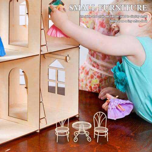 BESPORTBLE Miniature Garden Furniture Set Fairy Garden Accessories Small Table Chair Set Outdoor Decor for Home - Image 5