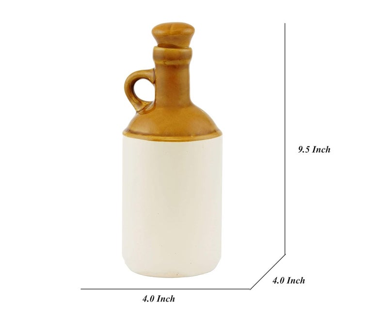 SHRIYAM CRAFT Ceramic Oil Dispenser 1 Litres Pack of 1 Brown - Image 3