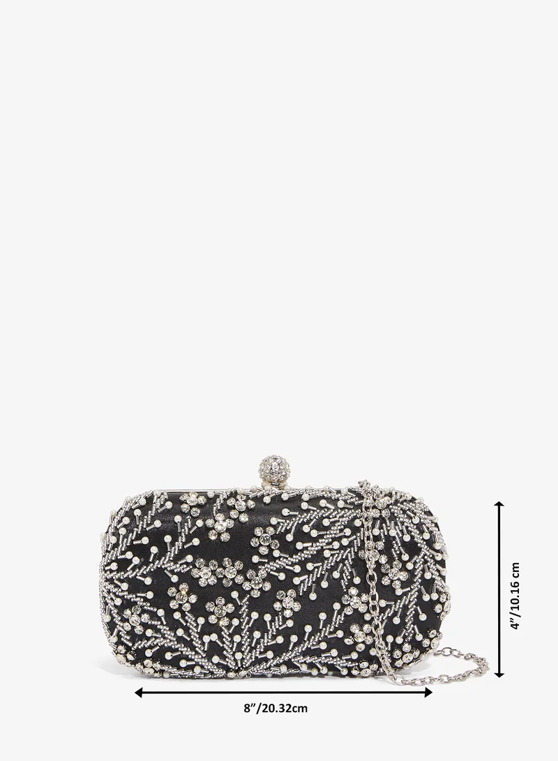 Khizana  Silver Accent Detailed Embellished Bag for Women | Best Price UAE