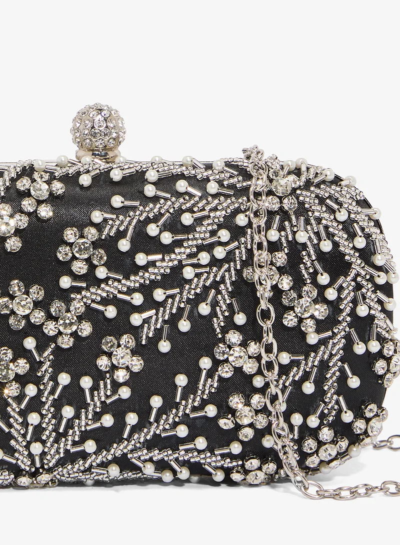 Khizana  Silver Accent Detailed Embellished Bag for Women | Best Price UAE
