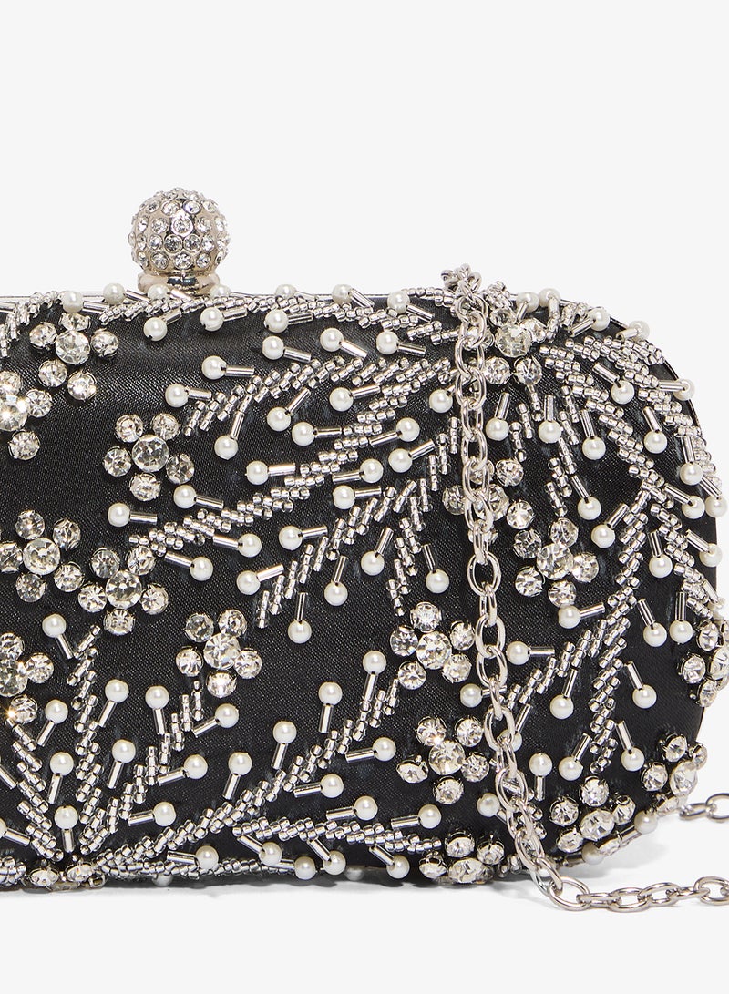 Khizana Silver Accent Detailed Embellished Bag - Image 3