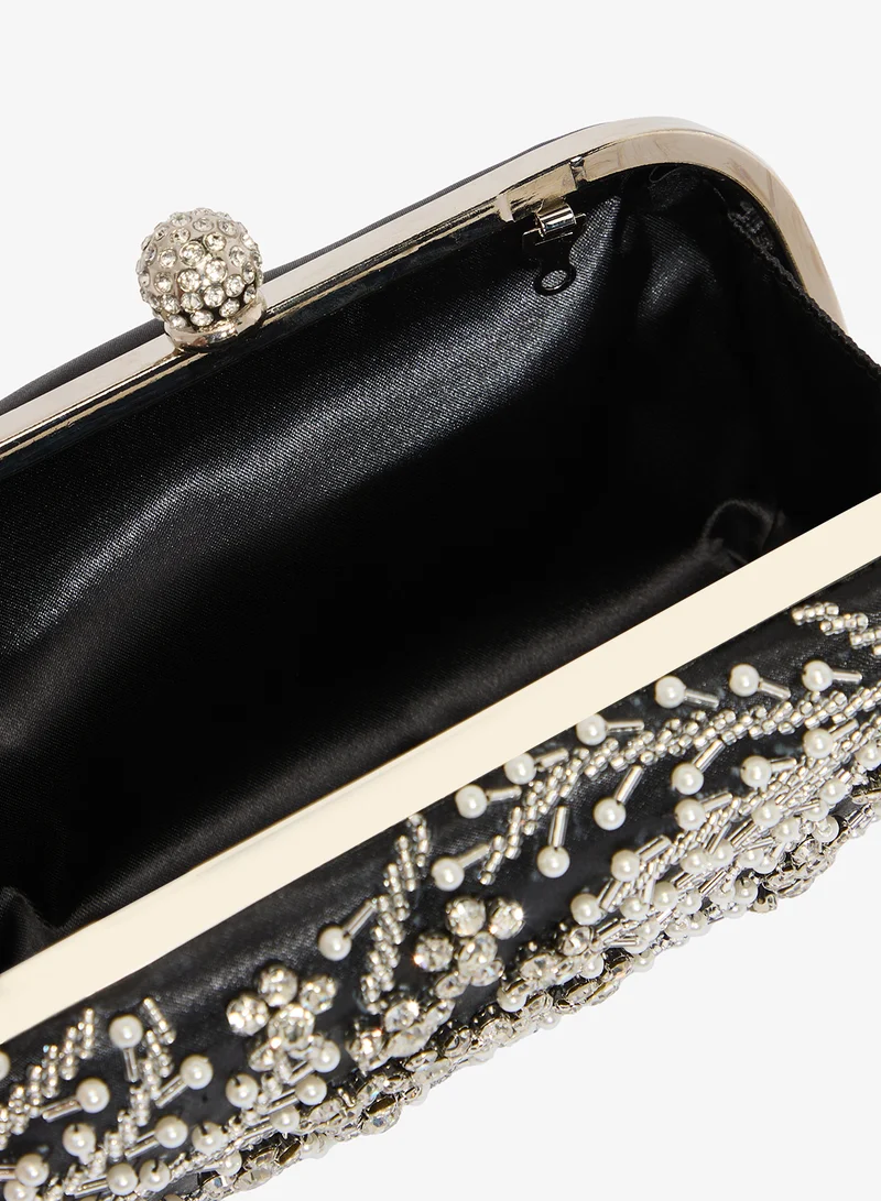 Khizana  Silver Accent Detailed Embellished Bag for Women | Best Price UAE