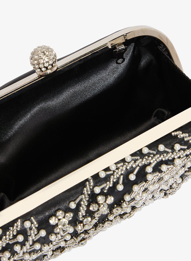 Khizana Silver Accent Detailed Embellished Bag - Image 4