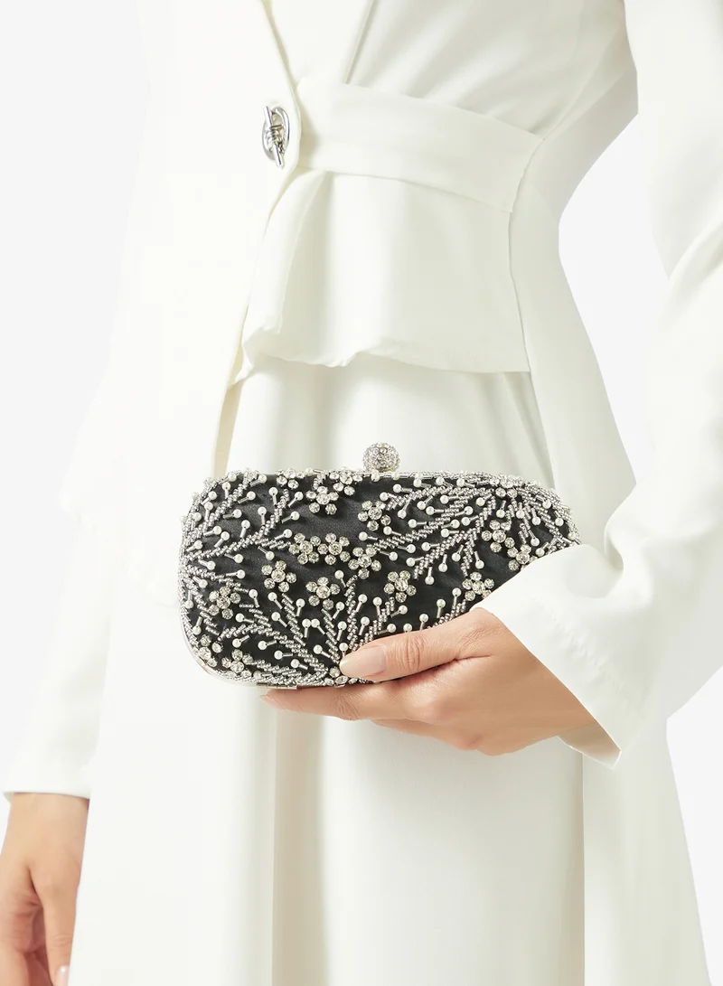 Khizana  Silver Accent Detailed Embellished Bag for Women | Best Price UAE
