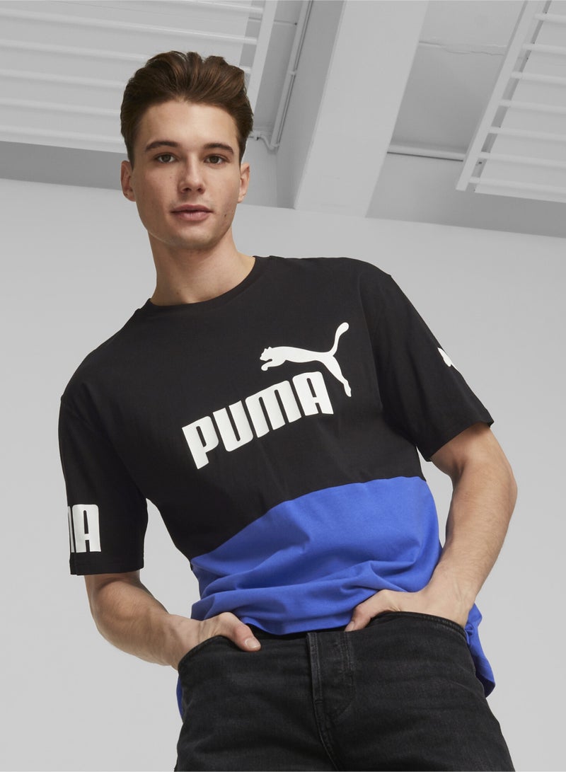 بوما تيشيرت للرجال PUMA POWER Colourblock - Image 1