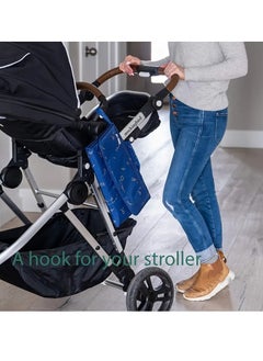 Little tots Portable Changing Pad - Ultra-Portable and Compact Design with Soft Cushioned Mat, Built-in Wipes Holder, and Waterproof Surface - Perfect for On-the-Go Parents and Caregivers, Ideal for Diaper Bag, Car, or Nursery Use blue color  - Image 4