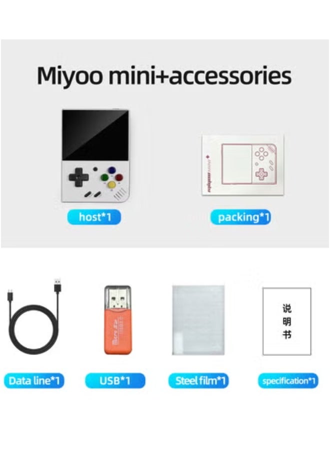 Miyoo وحدة التحكم المحمولة Miyoo Mini Plus+ GBA Game PS1 المحمولة (أبيض 32 جيجا) - Image 3