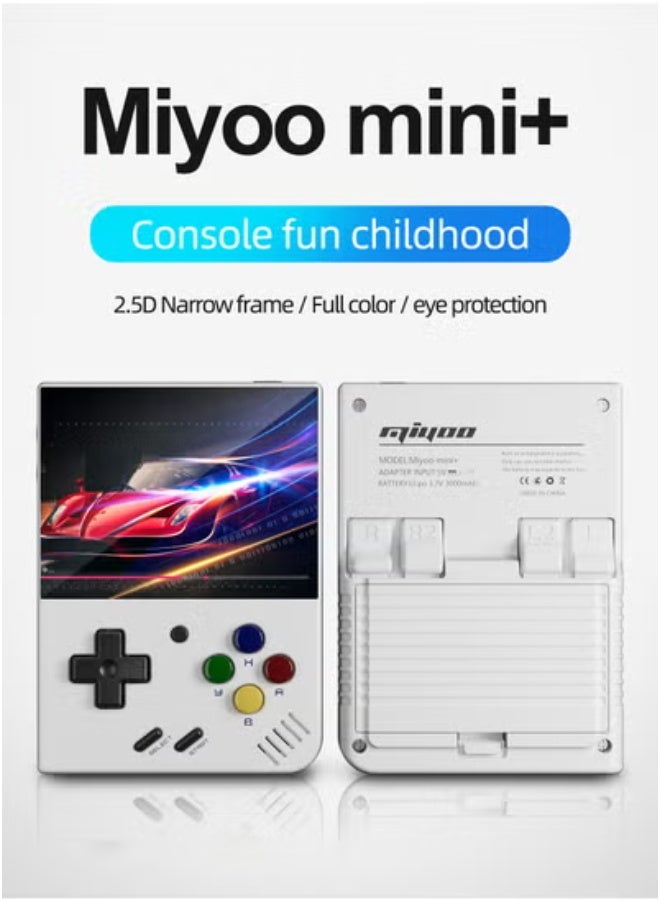 Miyoo وحدة التحكم المحمولة Miyoo Mini Plus+ GBA Game PS1 المحمولة (أبيض 32 جيجا) - Image 1