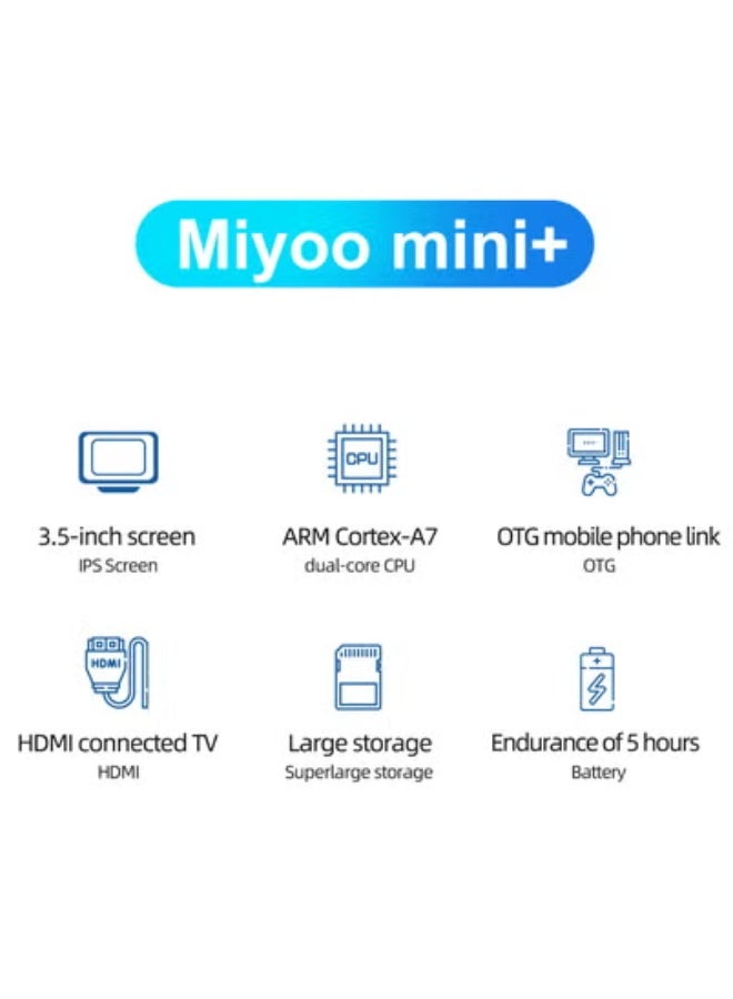 Miyoo وحدة التحكم المحمولة Miyoo Mini Plus+ GBA Game PS1 المحمولة (أبيض 32 جيجا) - Image 4