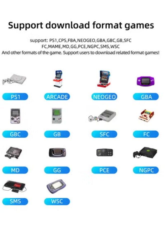 Miyoo وحدة التحكم المحمولة Miyoo Mini Plus+ GBA Game PS1 المحمولة (أبيض 32 جيجا) - Image 5
