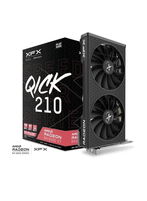 XFX Speedster QICK 210 AMD Radeon™ RX 6500 XT Core Gaming Graphics Card with 4GB GDDR6, AMD RDNA™ 2