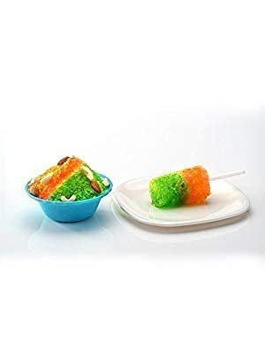 RIVUGJA - RIVUGJA Ice Crusher Manual Multi Function Portable Ice Slush Maker Home Snow Cone Smoothie Ice Block Making Machine Ice Shaver Gola Maker Machine Multi Color 1pcs - Image 1