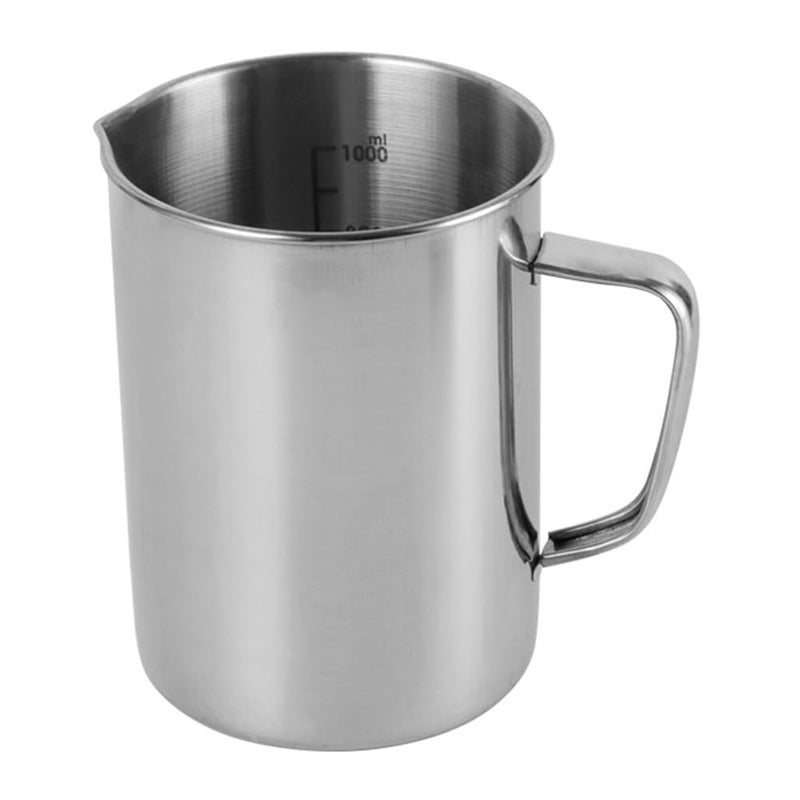 Hemobllo 1000ML Stainless Steel Measuring Cup Metal Beaker Graduated LabGrade Measuring Pitcher with Pouring Spout Corrosion Resistant Container for Lab Kitchen Industrial Use 32 oz - Image 2