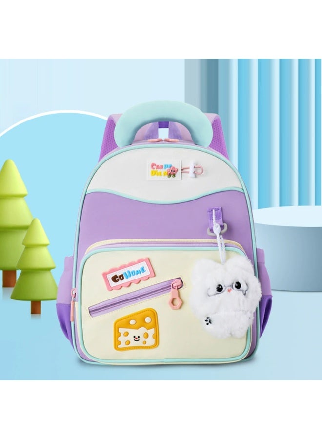 Kids School Backpack, Cartoon Lightweight Waterproof Large Capacity Bag for Kindergarten and Primary School, Age 3-6 Years - Image 1