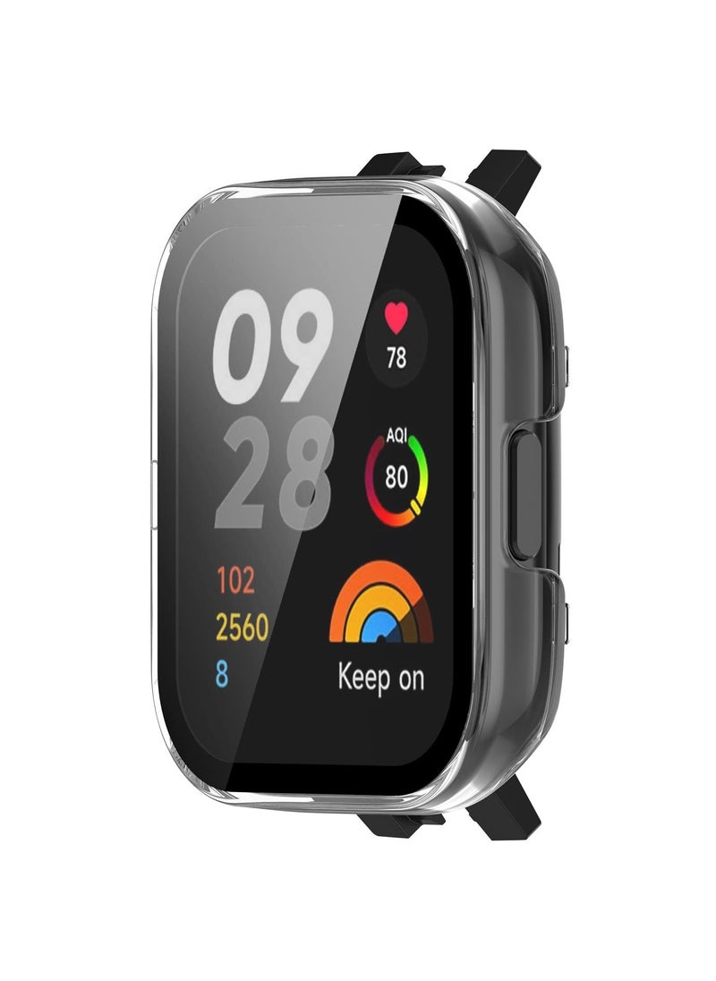 Generic Glass Case Compatible with Xiaomi Redmi Watch 3/3 Lite/3 Active Smartwatch Case Accessories, All Around Hard PC Scratched Resistant Full Protective Cover for Redmi Watch 3,Clear  - Image 3