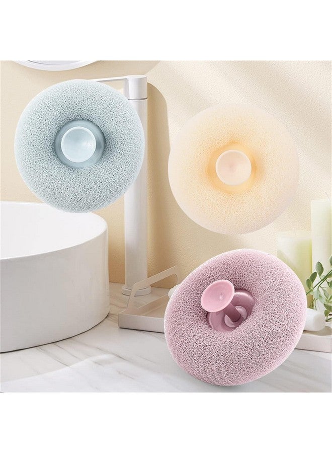 PRETOX Sponge Shower Cleaning Brush - Super Soft Exfoliating Bath Sponge, Mesh Body Wash Sponges Balls with Suction Cup for Adults Women Men Children (PACK OF 2) - Image 2