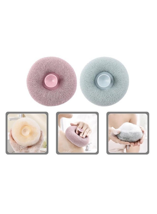 PRETOX Sponge Shower Cleaning Brush - Super Soft Exfoliating Bath Sponge, Mesh Body Wash Sponges Balls with Suction Cup for Adults Women Men Children (PACK OF 2) - Image 3