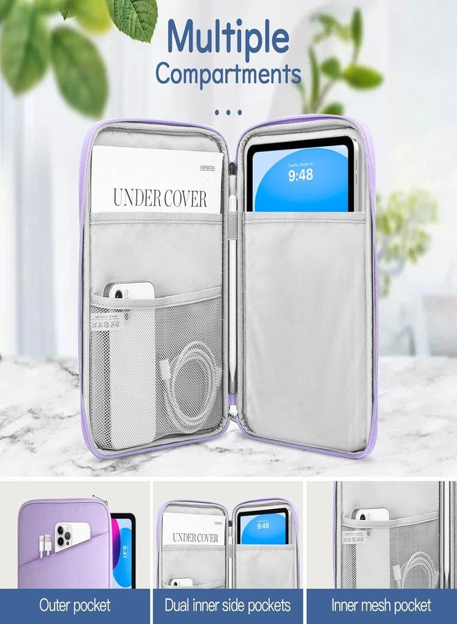 Dadanism 9-11 Inch Tablet Sleeve Bag Carrying Case for iPad 9/8/7th Gen 10.2,iPad Air 11" 2024,iPad Pro 11 M4 M2 2024,iPad Air5/4 10.9,iPad 10th Gen 10.9,Galaxy Tab A9+/S9 FE/A8, Grey Purple - Image 3