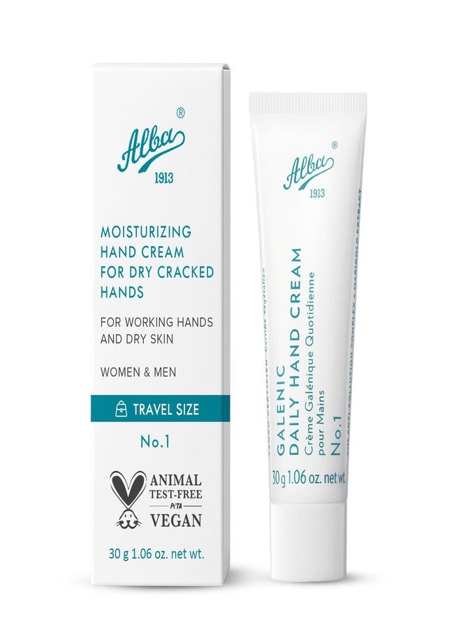 Alba Alba1913 Vegan Hand Cream for Dry Cracked Hands - Soothing Effect, Non-Greasy Refreshing & Moisturizing Cream for Working Hands, and Dry Skin for Women & Men - Travel Size 1.06 fl oz - Image 1