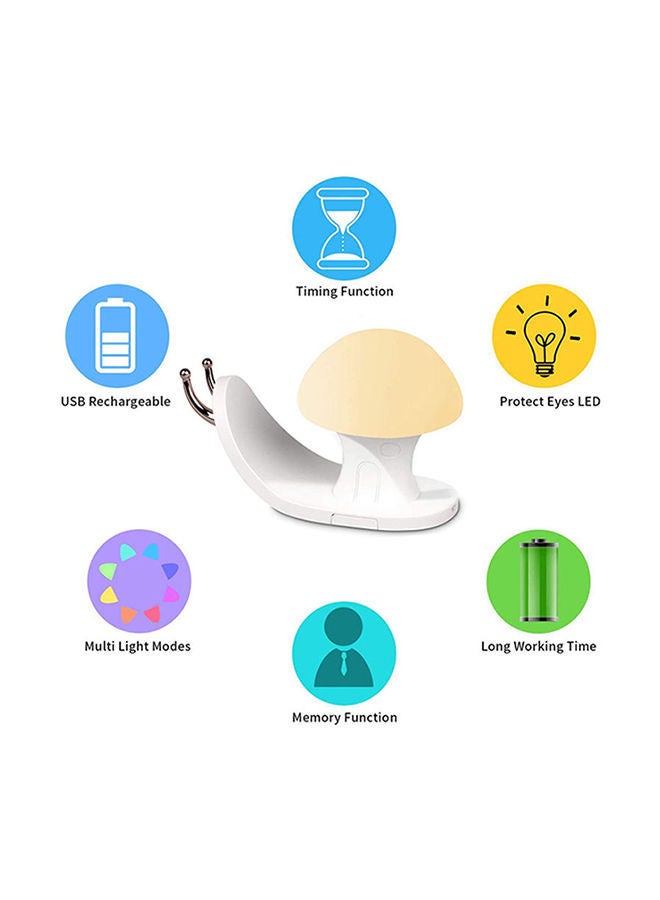نيبمينينت مصباح إضاءة ليلي قابل للشحن والتعتيم مُزود بمنفذ USB وإضاءة متغيرة وتحكم باللمس مناسب لغرف النوم والمنزل والمكتب والسيارة وآمن على الأطفال - Image 3