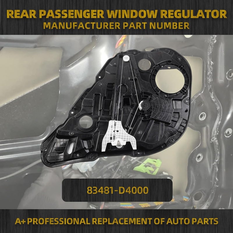 Dasbecan Rear Right Side Power Window Regulator for Kia Optima - Image 2