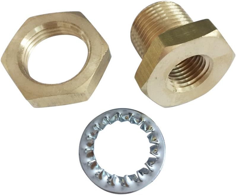Legines Brass 1/2" NPT Female Bulkead Coupling Bulk head Pipe Fitting Bulkhead Anchor Tank Fitting, 1-1/2" Length (Pack of 2) - Image 3