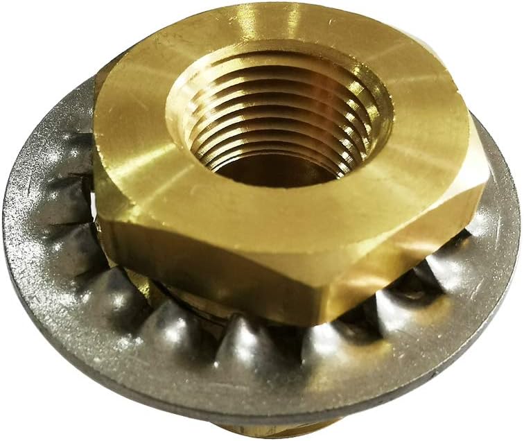 Legines Brass 1/2" NPT Female Bulkead Coupling Bulk head Pipe Fitting Bulkhead Anchor Tank Fitting, 1-1/2" Length (Pack of 2) - Image 5