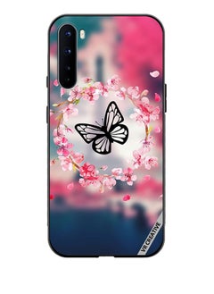 Protective Case Cover For OnePlus Nord Butterfly in Flower Ring Design Multicolour