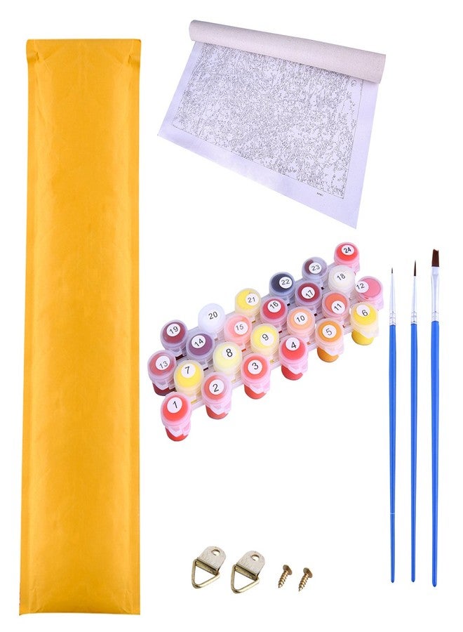 TREXEE Bridge Hut Scenery Paint by Number for Kids and Adults Beginner, Paint by Numbers Kit for Kids and Adults Beginner, DIY Acrylic Painting by Numbers Kit on Canvas, Number Painting kit DIY Canvas Painting by Numbers DIY Painting kit for Adults DIY Oil Painting Kits (40X50 CM) (Without Frame) - Image 2